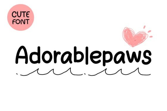 Adorablepaws Font: Infusing Your Designs with Playful Charm